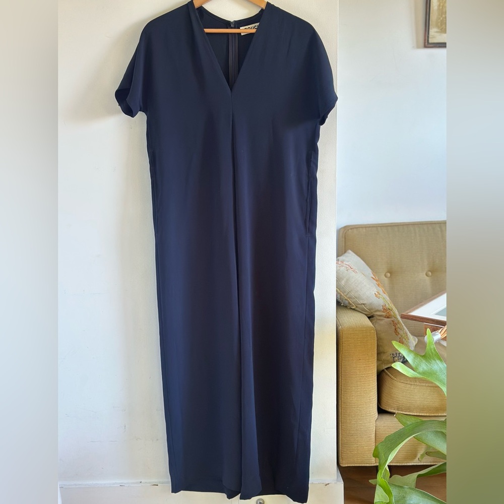 Roucha NAVY DEEP V-NECK JUMPSUIT - Picture 2 of 4